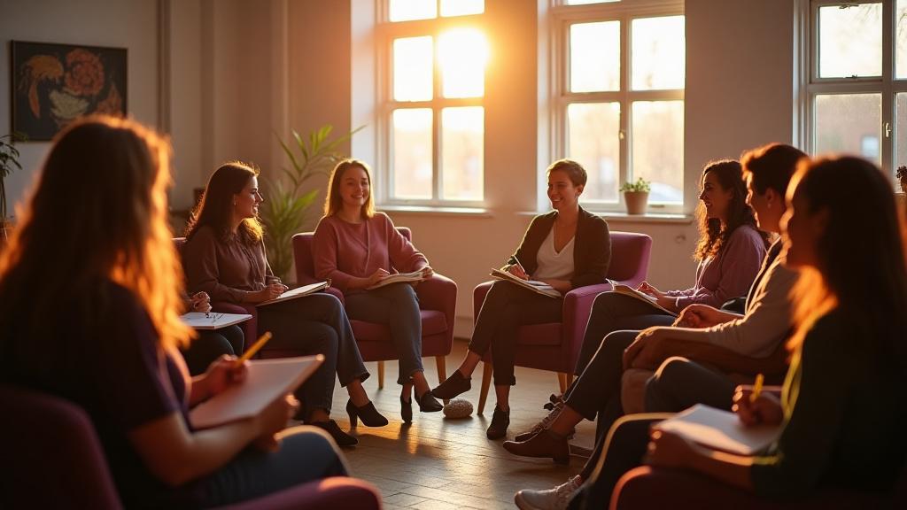 Creative writing workshop session at Coral Quill